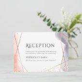 バラ金ゴールドドーンウォーターカラージオメトリック披露宴 招待状 (スタンド正面)