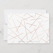 バラ金ゴールドドーンウォーターカラージオメトリック披露宴 招待状 (裏面)