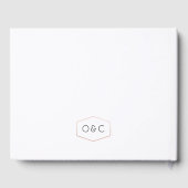 バラ金ゴールドドーンウォーターカラージオメトリック結婚ス ゲストブック (裏面)