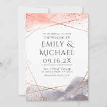 バラ金ゴールドドーン水カラー幾何モダン結婚の