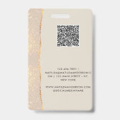 バラ金ゴールドナチュラルピモダンッガーリークエレガントバッジ バッジ (Back)