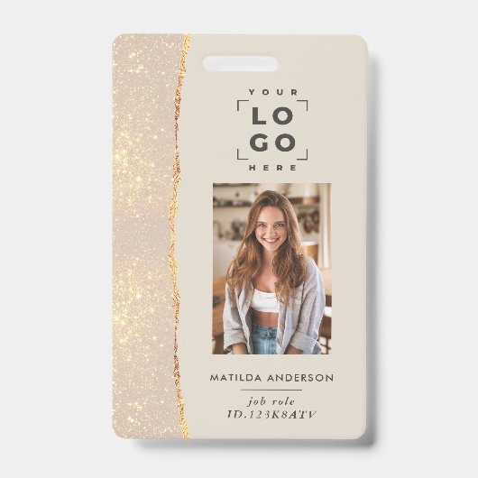 バラ金ゴールドナチュラルピモダンッガーリークエレガントバッジ バッジ (Front)