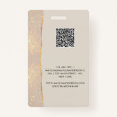 バラ金ゴールドナチュラルピモダンッガーリークエレガントバッジ バッジ (裏面)