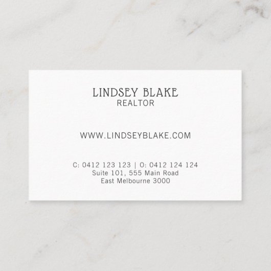 バラ金ゴールドネイビーハウス不動産仲介業者プロフェッショナル 名刺 (裏面)