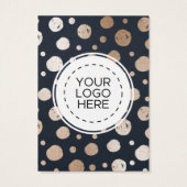 バラ金ゴールドネイビーブルーイヤリングディスプレイカード (裏面)