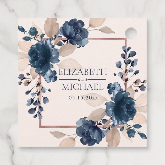 バラ金ゴールドネイビーブルーダスティピンクフローラズ フェイバータグ (裏面)