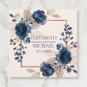 バラ金ゴールドネイビーブルーダスティピンクフローラズ フェイバータグ (正面)