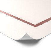 バラ金ゴールドネイビーブルーダスティピンクフローラ歓迎 ポスター (角)