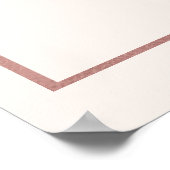 バラ金ゴールドネイビーブルーダスティピンクフローラ歓迎 ポスター (角)