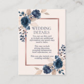 バラ金ゴールドネイビーブルーダスティピンクフローラ詳細 エンクロージャーカード (正面)