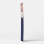 バラ金ゴールドネイビーブルーダストガーリーモノグラム Case-Mate iPhoneケース (裏面 / 右)