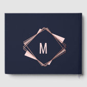 バラ金ゴールドネイビーブルームーヴジオメトリゲストブック ゲストブック (裏面)