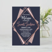 バラ金ゴールドネイビーブルームーヴジオメトリックスウィート16 招待状 (スタンド正面)