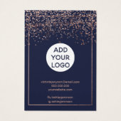 バラ金ゴールドネイビーブルーロゴジュエリーイヤリングディスプレイ (裏面)