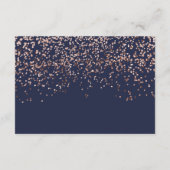 バラ金ゴールドネイビーブルー本の赤ちゃんシャワーをもたらす エンクロージャーカード (裏面)