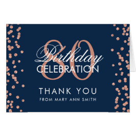 バラ金ゴールドネイビー80th誕生日ありがとうグリッター