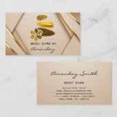 バラ金ゴールドネイルアーティストスパロゴウェルネス体気に 名刺 (正面/裏面)