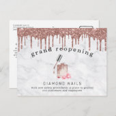 バラ金ゴールドネイルサロングランドリオープニングコビデセーフティ ポストカード (正面/裏面)