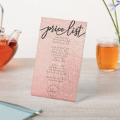 バラ金ゴールドネイルサロン価格表サービス・メニュー 台座サイン (インサイチュ)