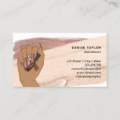 バラ金ゴールドネイルサロン女性手爪、 ネイル技術者 名刺 (裏面)