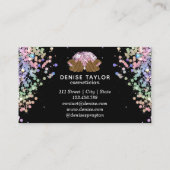 バラ金ゴールドネイルサロン女性手爪、 ネイル技術者 名刺 (裏面)