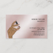 バラ金ゴールドネイルサロン女性手爪、 ネイル技術者b 名刺 (裏面)