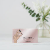 バラ金ゴールドネイルサロン女性手爪、 ネイル技術者b 名刺 (スタンド正面)