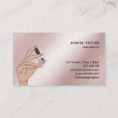 バラ金ゴールドネイルサロン女性手爪、 ネイル技術者b 名刺 (裏面)