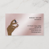 バラ金ゴールドネイルサロン女性手爪、 ネイル技術者b 名刺 (裏面)