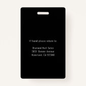 バラ金ゴールドネイルサロン従業員写真IDバッジ バッジ (裏面)