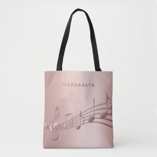バラ金ゴールドノートミュージシャン名 トートバッグ (正面)