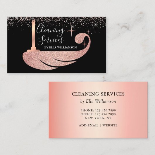 バラ金ゴールドハウスキーピング清掃サービス 名刺 (正面/裏面)