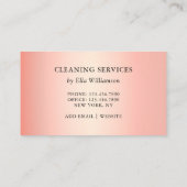 バラ金ゴールドハウスキーピング清掃サービス 名刺 (裏面)