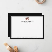 バラ金ゴールドハウスラグジュアリーリアルティパーソナライズされたフラット ノートカード (正面/裏面インサイチュ)