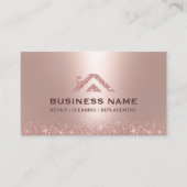 バラ金ゴールドハウスロゴ実在エステートモダンクリーニング 名刺 (正面)