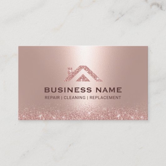 バラ金ゴールドハウスロゴ実在エステートモダンクリーニング 名刺 (正面)