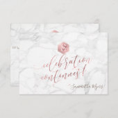 バラ金ゴールドハニカムバルミツワーお祝い✡ 出欠カード (正面/裏面)