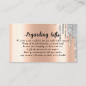 バラ金ゴールドハネムーンファンドブライダルシャワー結婚ズ エンクロージャーカード (正面)