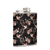 バラ金ゴールドハミングバードパターン フラスク (右)