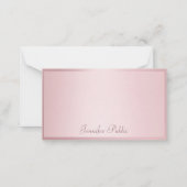 バラ金ゴールドハンドスクリプエレガントトモダンテンプレート ノートカード (裏面)