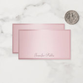 バラ金ゴールドハンドスクリプエレガントトモダンテンプレート ノートカード (正面/裏面インサイチュ)