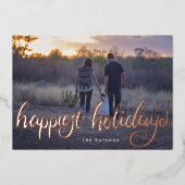 バラ金ゴールドハンドレタリング 企業の 箔シーズンカード (正面)