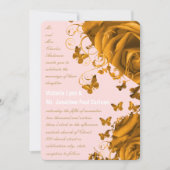 バラ金ゴールドハートとバラ結婚ズ 招待状 (正面)