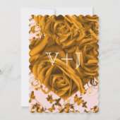 バラ金ゴールドハートとバラ結婚ズ 招待状 (裏面)