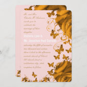 バラ金ゴールドハートとバラ結婚ズ 招待状 (正面/裏面)