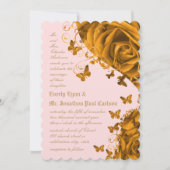 バラ金ゴールドハートとバラ結婚ズ 招待状 (正面)