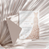 バラ金ゴールドハートガウン80thバースデーパーティ実在ー 箔招待状