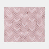 バラ金ゴールドハートグリッターパターン。 フリースブランケット (正面(横))