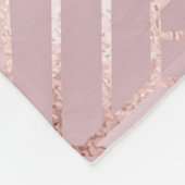 バラ金ゴールドハートグリッターパターン。 フリースブランケット (角)