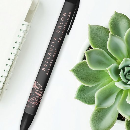 バラ金ゴールドハートサロン事業プロモーション 黒ボールペン